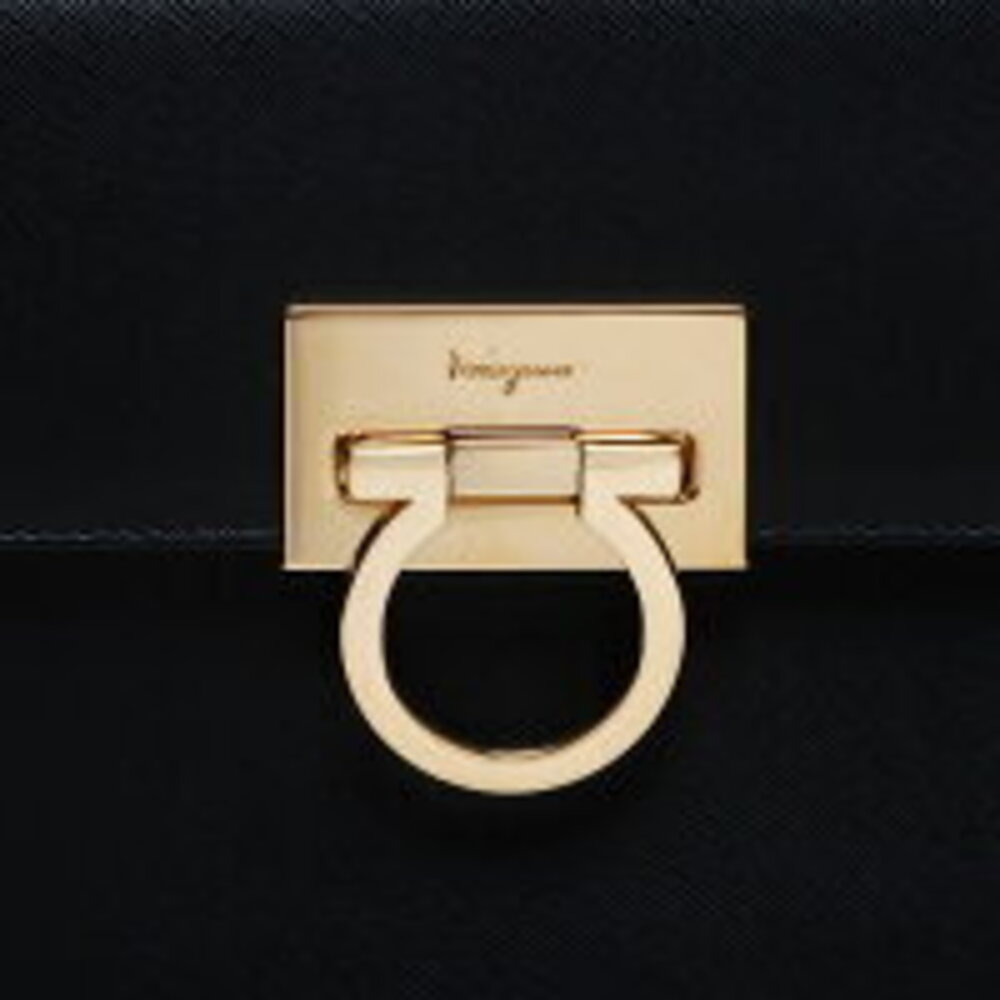 Salvatore Ferragamo Gancini Handbag Black - Picture 9 of 13